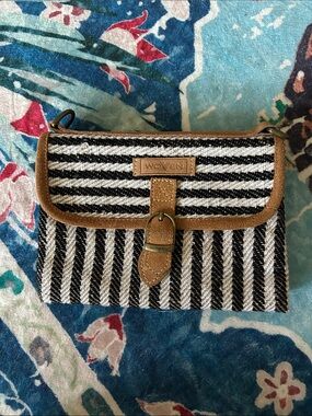 Made in Nepal | Striped Canvas Makeup Travel Purse